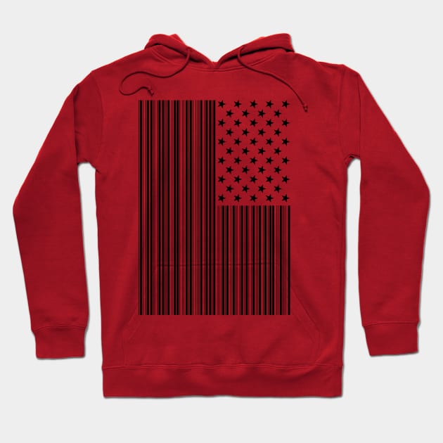 Bar Coded USA Hoodie by TomWilkDesigns